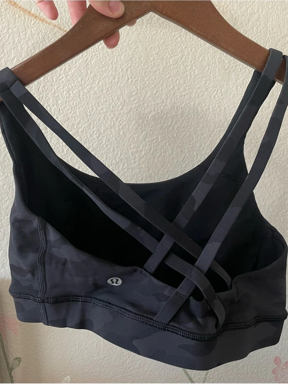 lululemon athletica Black Camo Energy Sports Bra